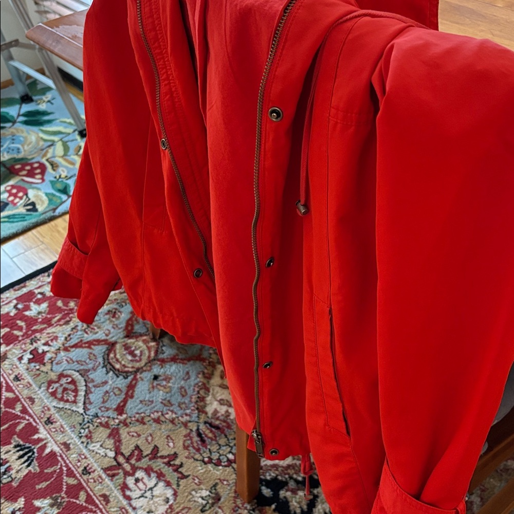 Eileen Fisher Red Utility Jacket